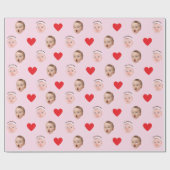 顔ギフトラップカスタム、ベビー写真ギフトラップ ラッピングペーパー (フラット)