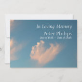 顔クラウド2葬儀アナウンス招待状 招待状 (正面)