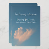 顔クラウド3葬儀アナウンス招待状 招待状 (正面/裏面)