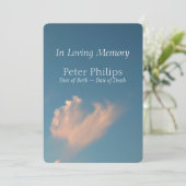 顔クラウド3葬儀アナウンス招待状 招待状 (スタンド正面)