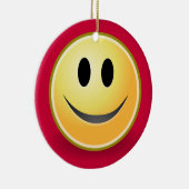 顔クリスマス装飾（赤） セラミックオーナメント (右)