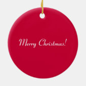顔クリスマス装飾（赤） セラミックオーナメント (裏面)