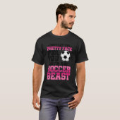 顔サッカー獣かわいらしスポーツ足 Tシャツ (正面フル)
