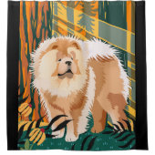 顔ザサンチャウシャワーカーテン シャワーカーテン (正面)