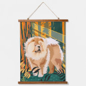 顔ザサンチャウ木材トップタペストリー 吊り下げ型タペストリー (正面)