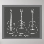 顔ザミュージックパンレトロギタートリオ ポスター (正面)