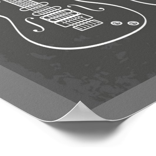 顔ザミュージックパンレトロギタートリオ ポスター (角)