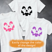 顔シンプル彫りカボチャ彫りシルエットハロウィーン Tシャツ