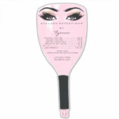 顔シールドピンクの点滅の延長の価格表 シール (正面)