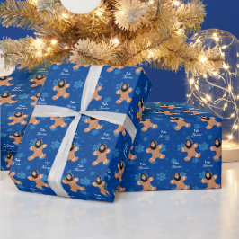 顔ジンガおもしろいークッキーメリークリスマススペインの ラッピングペーパー