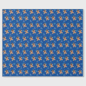 顔ジンガおもしろいークッキーメリークリスマススペインの ラッピングペーパー (フラット)