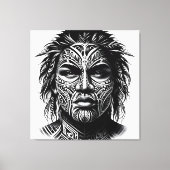 顔タトゥー キャンバスプリント (正面)