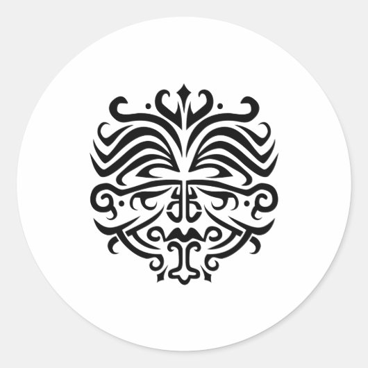 顔タトゥー ラウンドシール (正面)