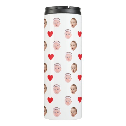 顔タンブラー、カスタムフォトタンブラー、ベビーギフト タンブラー (裏面)