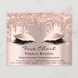 顔チャート男女兼用美容師の構成 チラシ