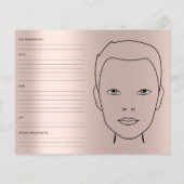 顔チャート男女兼用美容師メイクアップアート チラシ (裏面)