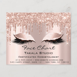 顔チャート男女兼用美容師メイクアップアート チラシ