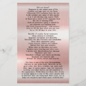 顔トリートメント美しいサロンフライヤー チラシ (裏面)