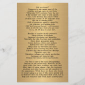 顔トリートメント美しいサロンフライヤー チラシ (裏面)