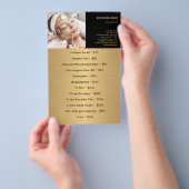 顔トリートメント美しいサロンフライヤー チラシ (ハンドル)