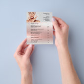 顔トリートメント美しいサロン4.5x5.6インチ チラシ (手)