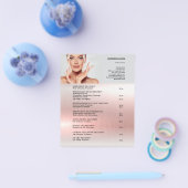 顔トリートメント美しいサロン4.5x5.6インチ チラシ (シングル)