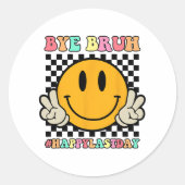 顔バイブル先生ハッピースクールの最後の日 ラウンドシール (正面)