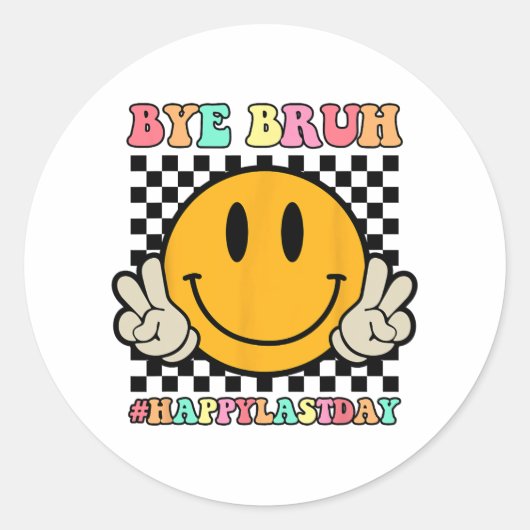 顔バイブル先生ハッピースクールの最後の日 ラウンドシール (正面)