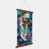 顔パズル 吊り下げ型タペストリー (傾斜あり)