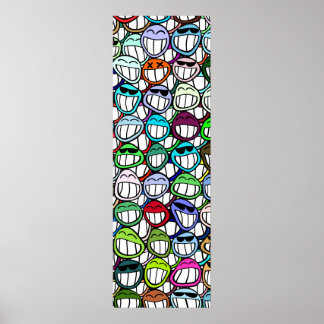 顔パターン ポスター