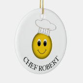 顔パーソナライズされたシェフ セラミックオーナメント (右)
