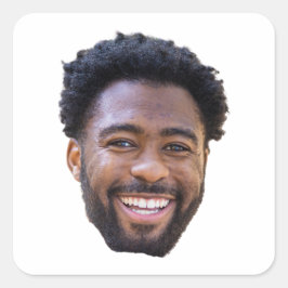 顔パーソナライズされたシール，フォト誕生日ギフト スクエアシール