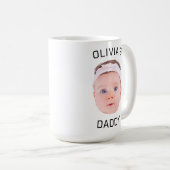 顔パーソナライズされたマグ、ベビーマグカスタム、パパギフト コーヒーマグカップ (正面右)