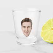 顔パーソナライズされた写真おもしろい誕生日パーティー写真 ショットグラス (正面)