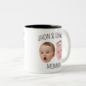 顔パーソナライズされた写真マグカップ、母の日の贈り物 ツートーンマグカップ (正面右)