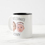 顔パーソナライズされた写真マグカップ、母の日の贈り物 ツートーンマグカップ (正面左)