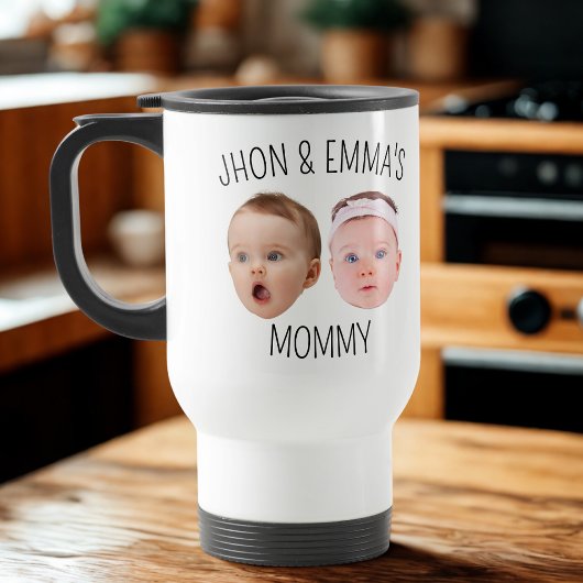 顔パーソナライズされた写真マグカップ、母の日の贈り物 トラベルマグ