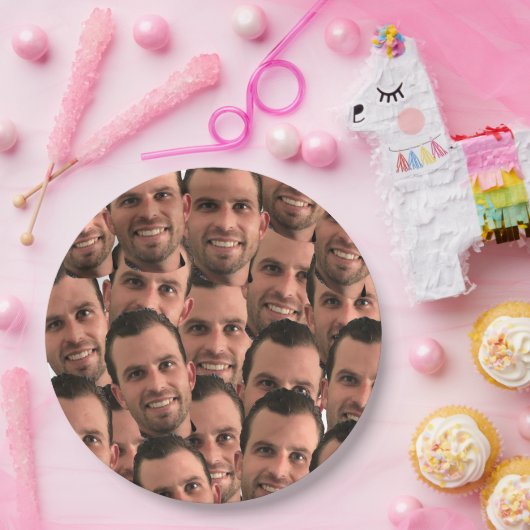 顔パーソナライズされた写真ユニークフォト誕生日Na ペーパープレート (パーティー)