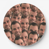 顔パーソナライズされた写真ユニークフォト誕生日Na ペーパープレート (正面)