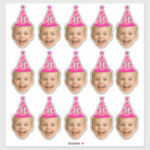 顔パーソナライズされた誕生日の好意バチュラーパーティ シール (シート)