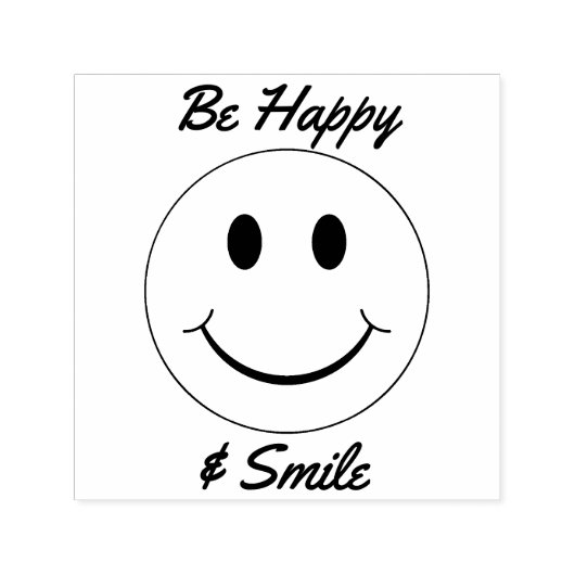 顔ビーハッピーアンドスマイル セルフインキングスタンプ (デザイン)