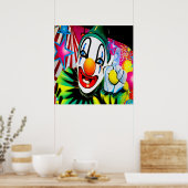 顔ピエロ ポスター (キッチン)