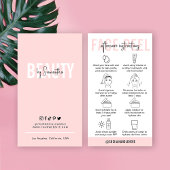 顔ピールアフターケア指示赤面ピンクサロン 名刺