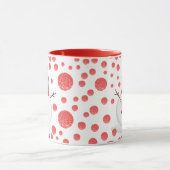 顔フォトクリスマスおもしろい雪だるまコーヒー マグカップ (中央)