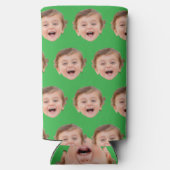 顔フォトクーラーボックス、誕生日パーティフォトカスタム スリム缶クーラー (裏面)