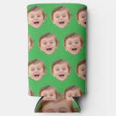 顔フォトクーラーボックス、誕生日パーティフォトカスタム スリム缶クーラー (正面)