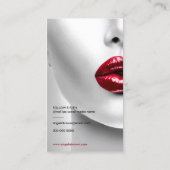 顔フォトレッドリップメイクアップアーティスト 名刺 (裏面)