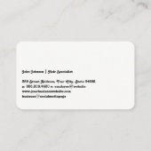 顔プロファイル | ヘアのカットツール 名刺 (裏面)