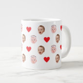 顔マグカスタム、ベビー写真マグ ジャンボコーヒーマグカップ (正面右)