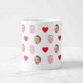 顔マグカスタム、ベビー写真マグ ジャンボコーヒーマグカップ (正面)